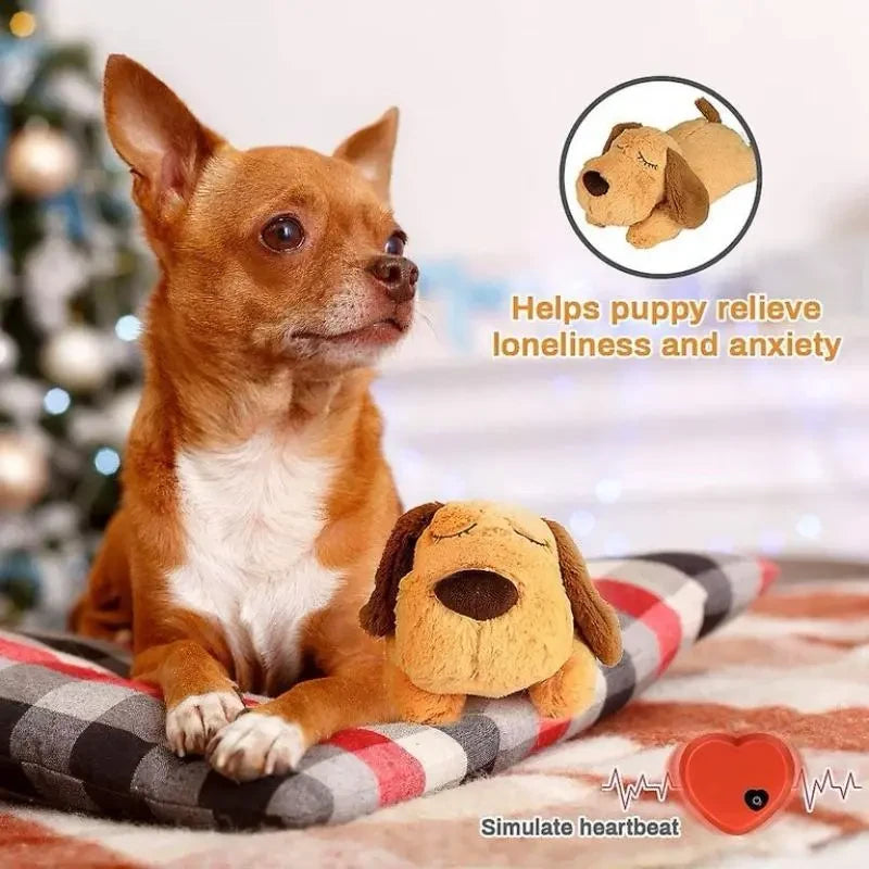 Calming Heartbeat Plush Toy for Dogs