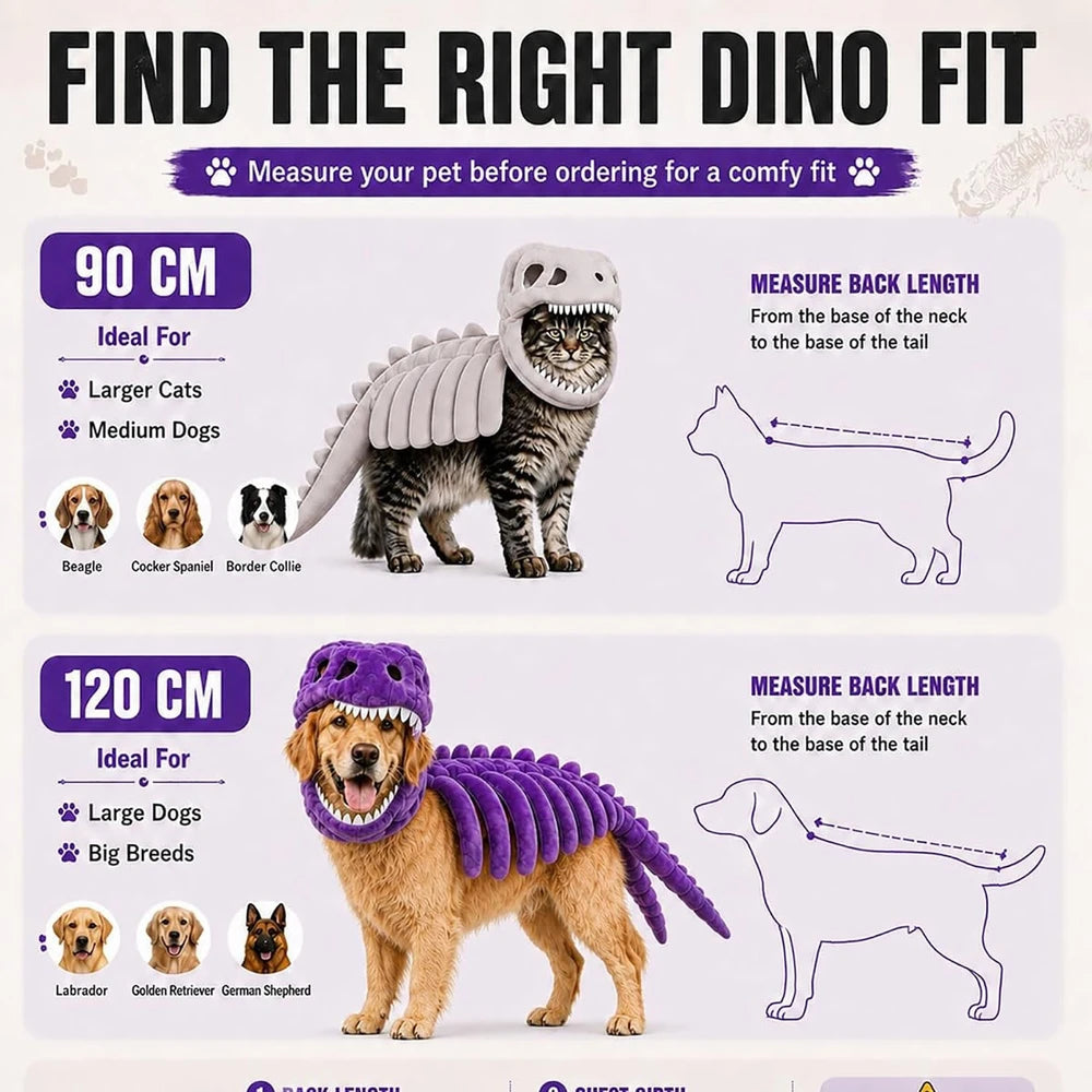 Dinosaur Skeleton Pet Costume