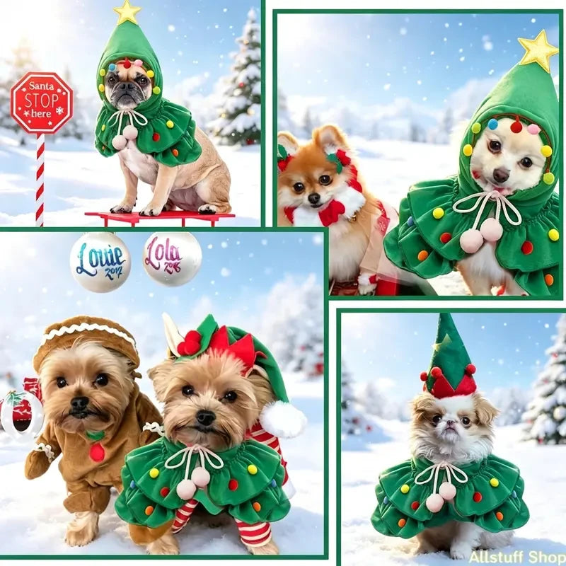 Christmas Tree Pet Cape