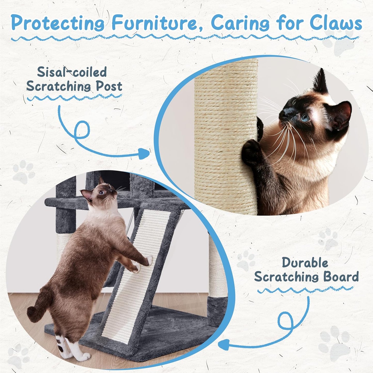 Luxury Multi-Level Cat Tree with Hammock & Scratching Posts