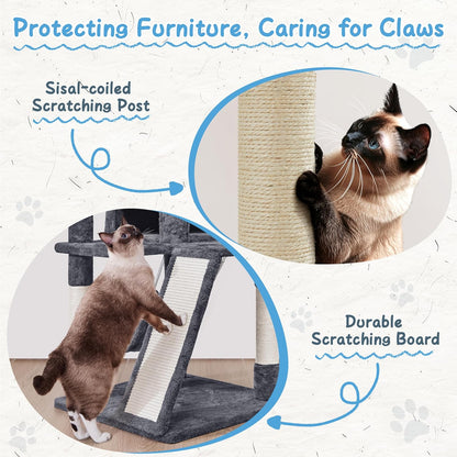 Luxury Multi-Level Cat Tree with Hammock & Scratching Posts