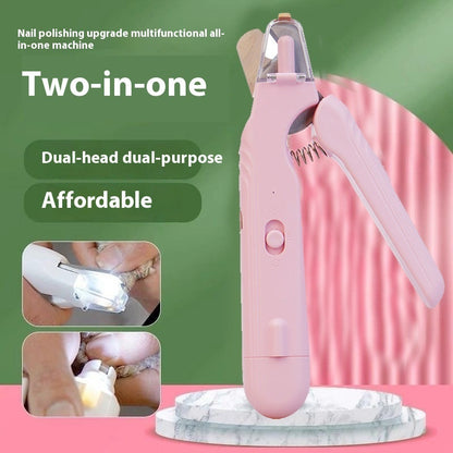 LED Pet Nail Clipper & Grinder with Safety Light for Dogs & Cats