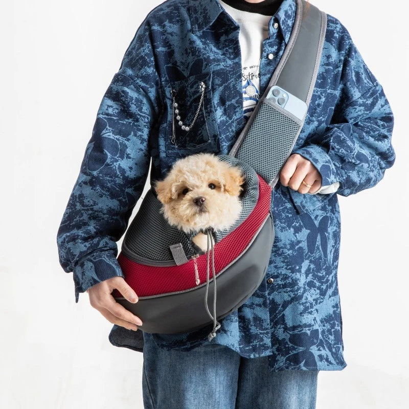 Breathable Pet Carrier Sling | Hands-Free Travel Bag for Cats & Small Dogs