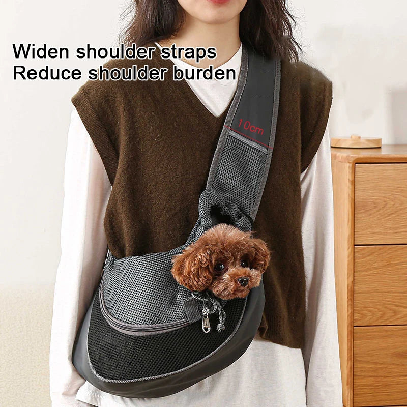 Breathable Pet Carrier Sling | Hands-Free Travel Bag for Cats & Small Dogs