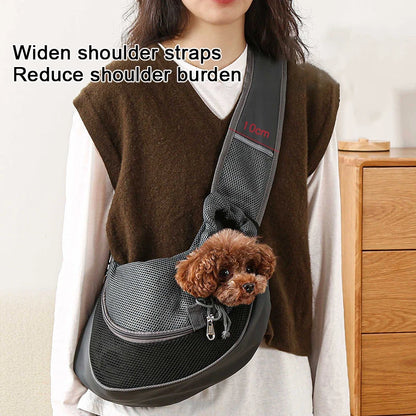 Breathable Pet Carrier Sling | Hands-Free Travel Bag for Cats & Small Dogs