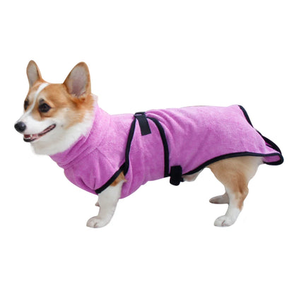 Ultra-Absorbent Microfiber Pet Bath Towel & Drying Robe for Dogs & Cats