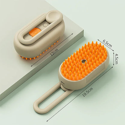 3-in-1 Self-Cleaning Steam Grooming Brush for Dogs & Cats