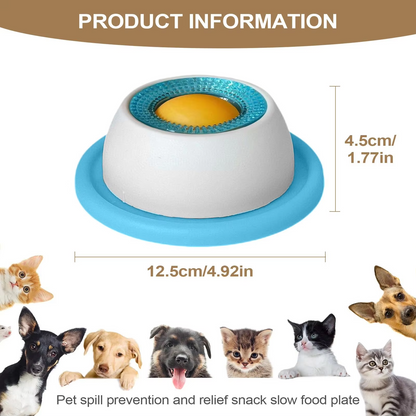 Calming Slow Feeder Lick Bowl for Dogs & Cats | Interactive Enrichment Feeding Toy