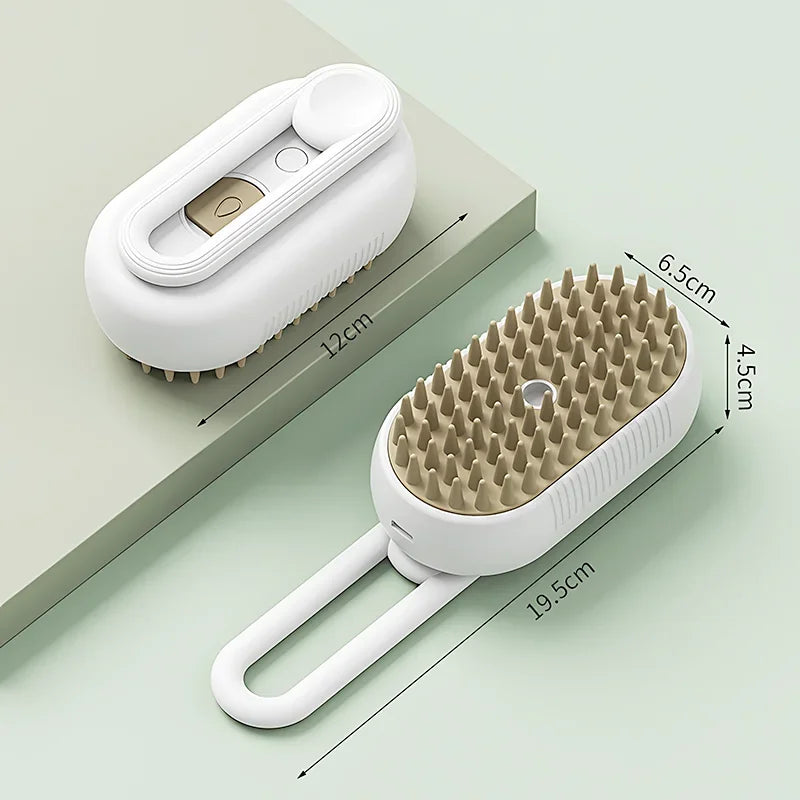 3-in-1 Self-Cleaning Steam Grooming Brush for Dogs & Cats