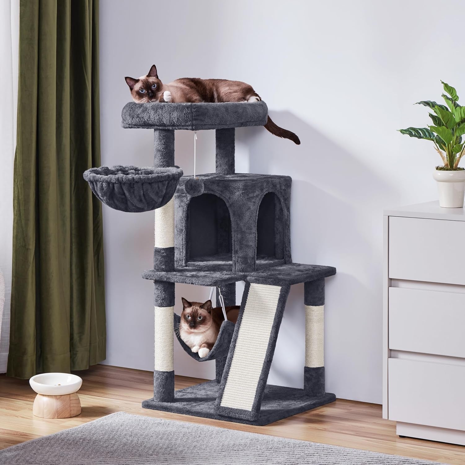Luxury Multi-Level Cat Tree with Hammock & Scratching Posts