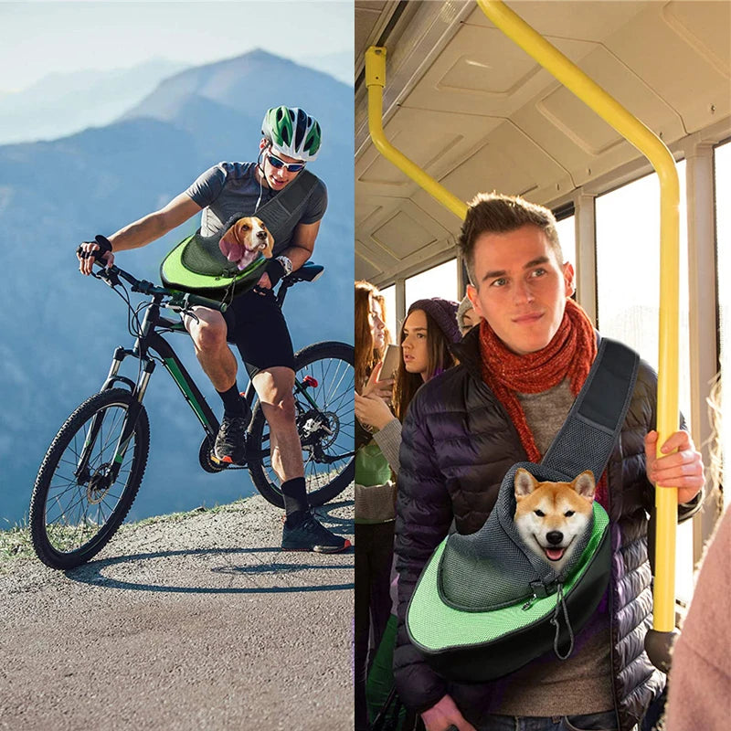 Breathable Pet Carrier Sling | Hands-Free Travel Bag for Cats & Small Dogs