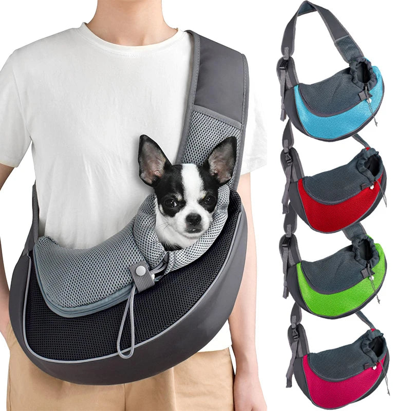 Breathable Pet Carrier Sling | Hands-Free Travel Bag for Cats & Small Dogs