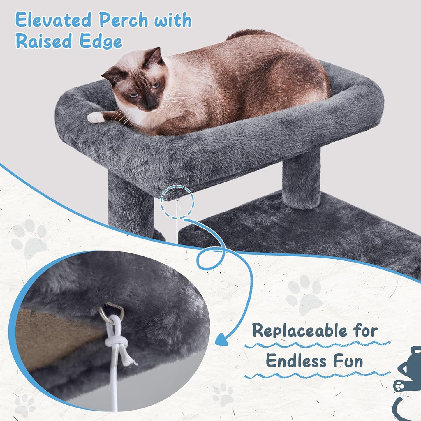 Luxury Multi-Level Cat Tree with Hammock & Scratching Posts