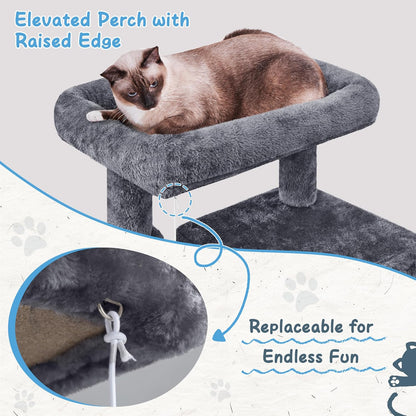 Luxury Multi-Level Cat Tree with Hammock & Scratching Posts